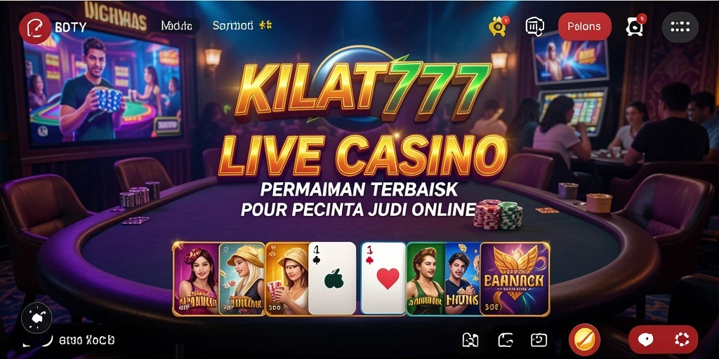 Tampilan gameplay KILAT777 yang menarik dan seru dalam suasana Live Casino.