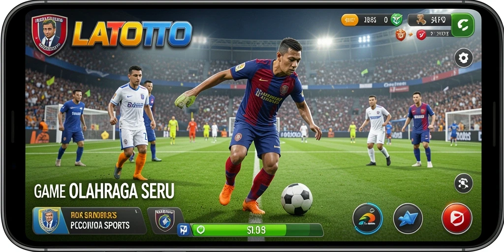 Tangkapan layar utama LATOTO menampilkan gameplay mendebarkan dalam olahraga.