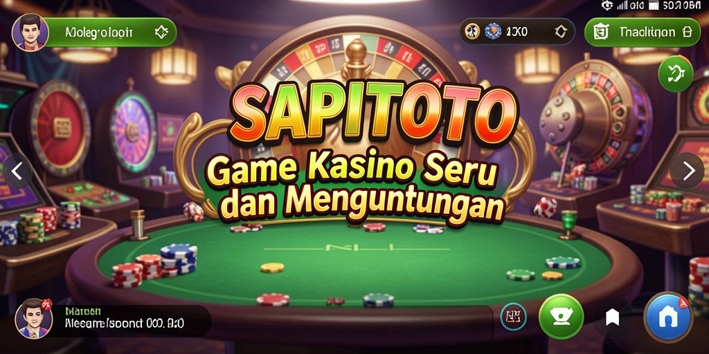 Tampilan gameplay SAPITOTO yang memukau dalam kasino digital.