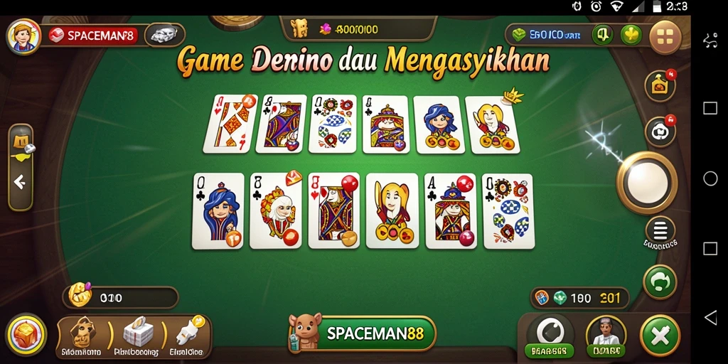 Tangkapan layar SPACEMAN88 menampilkan gameplay Domino yang seru dan mendebarkan.